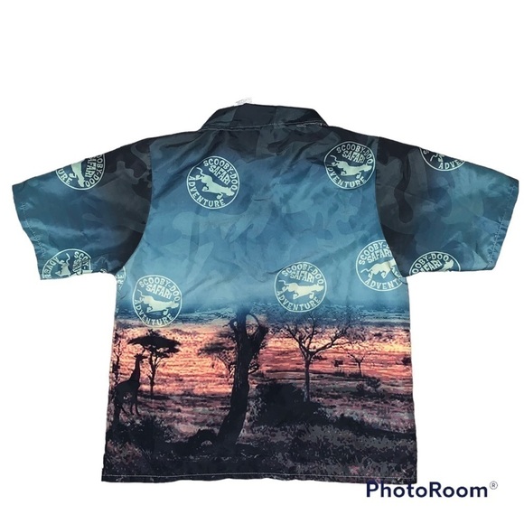 Vintage scooby-Doo safari adventure boys short sleeve button down - Picture 4 of 4